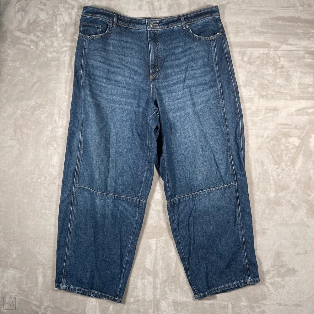LOFT Women's Jeans The Barrel Denim Casual  34_18 Blue